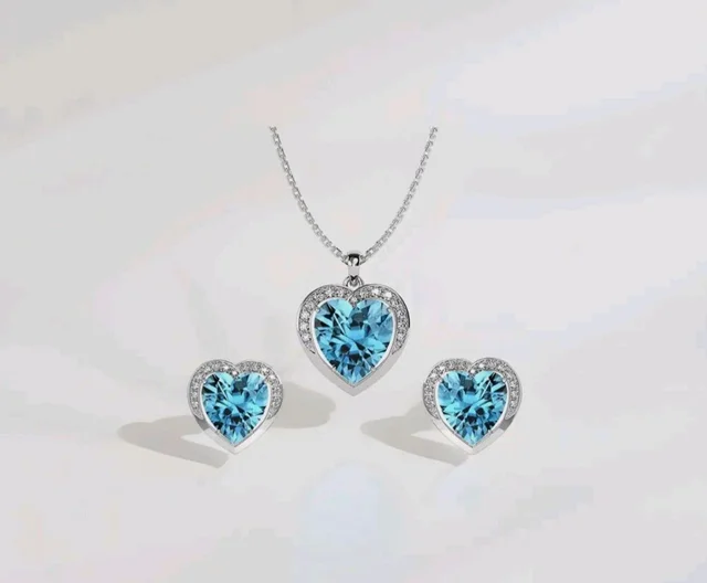 Gift for Women & Girls | Platinum Plated | Swiss Zirconia | Jewellery Set
