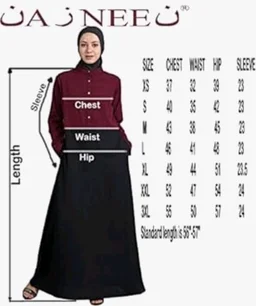 Mallika Women Modest Wear Front Open Abaya Burkha for Everyday use
- 2XL, Maroon