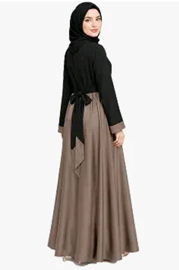 Mehar Hijab Nia Abaya with Hijab Shwal for Women| Elegant Modest Islamic Wear
- L, Dark Wheat