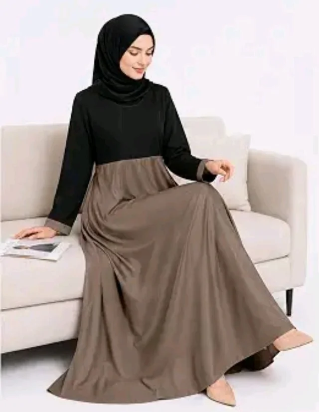 Mehar Hijab Nia Abaya with Hijab Shwal for Women| Elegant Modest Islamic Wear
- L, Dark Wheat