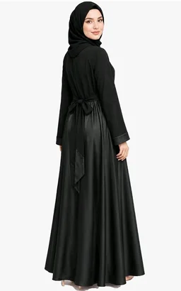 Mehar Hijab Nia Abaya with Hijab Shwal for Women| Elegant Modest Islamic Wear
- 2XL, Black