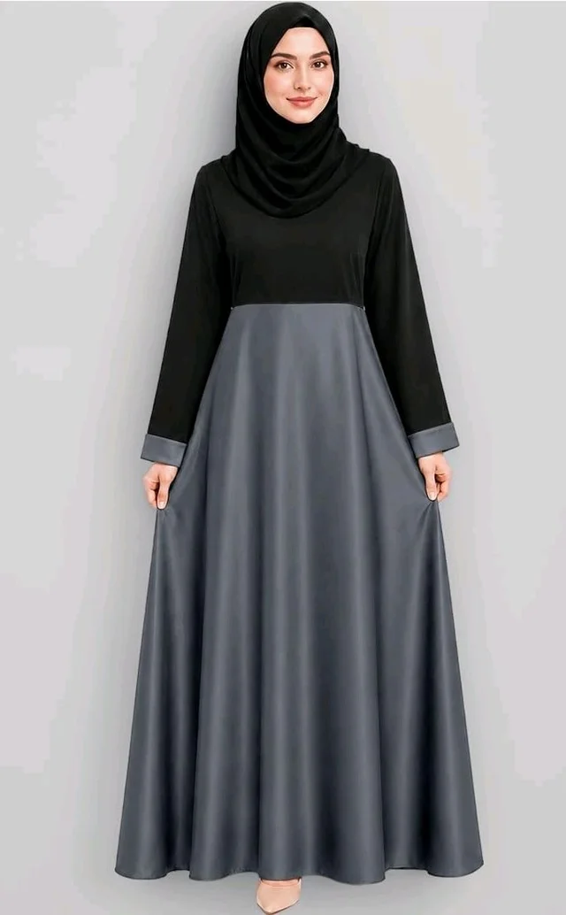 Mehar Hijab Nia Abaya with Hijab Shwal for Women| Elegant Modest Islamic Wear
- 3XL, Grey