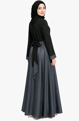 Mehar Hijab Nia Abaya with Hijab Shwal for Women| Elegant Modest Islamic Wear
- 3XL, Grey