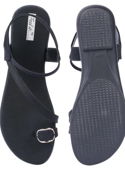 Feel it Flats Sandal Comfort Wear for Women's & Girl's I Ladies Stylish Comfortable Flat Sandals Slippers with Back Strap for Casual & Of