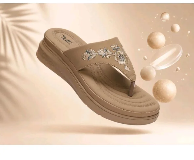Carrito, Women Wedge Thong Heels | Comfortable Flats | Comfort Orthopaedic Sandals for Women| Doctor Slippers/Flip-Flops | Arch Support & Heel Cushion | Lightweight Anti-Skid Sole | Ultra-Cushioned Shock Absorbing Footbed | Available in Open Toe & Toe Separator Style | Water Resistant