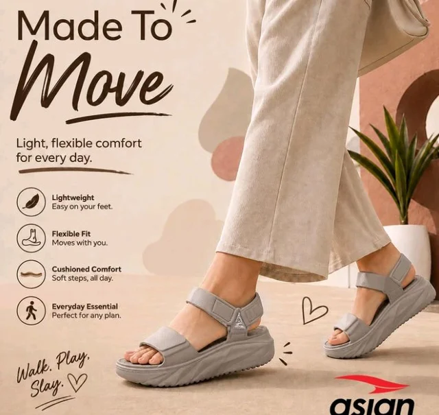 ASIAN Indigo-32 Women’s Casual Platform Sandals with Adjustable Strap | Lightweight EVA Sandals with Comfortable Cushioning Footbed for Travel