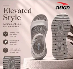 ASIAN Indigo-32 Women’s Casual Platform Sandals with Adjustable Strap | Lightweight EVA Sandals with Comfortable Cushioning Footbed for Travel