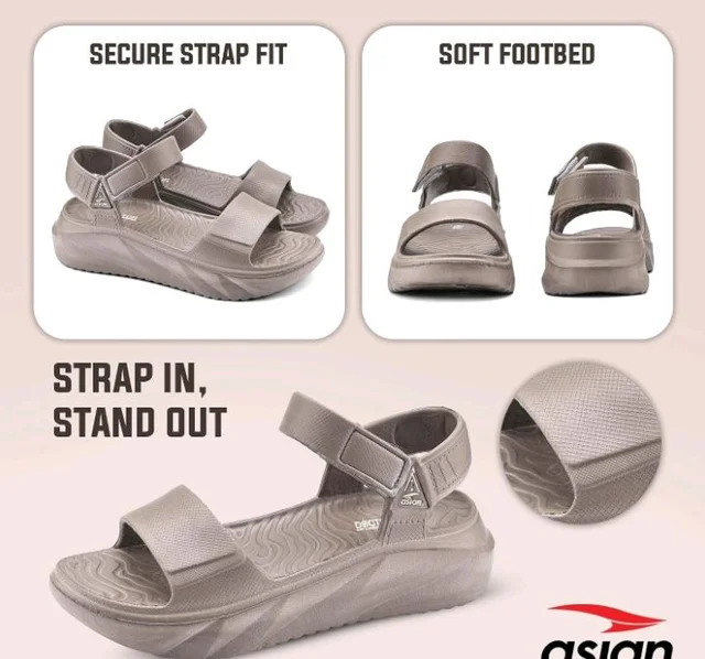 ASIAN Indigo-32 Women’s Casual Platform Sandals with Adjustable Strap | Lightweight EVA Sandals with Comfortable Cushioning Footbed for Travel