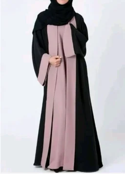 Shrug design burqa design for up to 65kg body wieght. NO DUPATTA
- 2XL, Black Baby pink