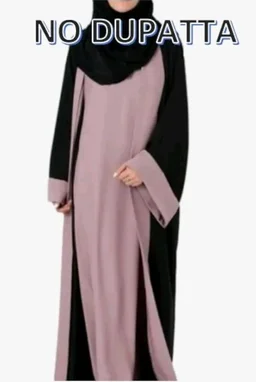 Shrug design burqa design for up to 65kg body wieght. NO DUPATTA
- 2XL, Black Baby pink