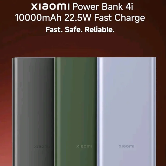 Xiaomi Power Bank 4i 10000mAh 22.5W Fast Charging PD|Smart 12 Layer Protection| Durable Steel Casing |Triple Output Ports|Supports All Phone(MI Power Bank),Purple