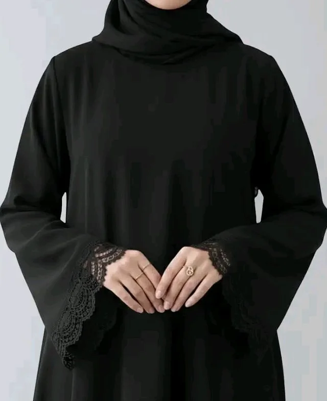 Women Firdous Fabric Solid Abaya Burqa | Long Sleeve | Classic Fit | Without Dupatta
- S, Black