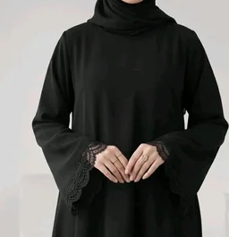 Women Firdous Fabric Solid Abaya Burqa | Long Sleeve | Classic Fit | Without Dupatta
- S, Black