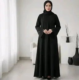 Women Firdous Fabric Solid Abaya Burqa | Long Sleeve | Classic Fit | Without Dupatta
- S, Black