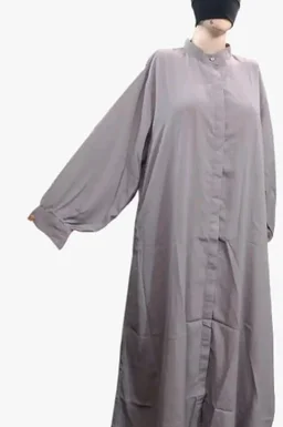 Mallika Women Modest Wear Front Open Abaya Burkha for Everyday use
- 3XL, Grey