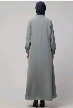 Mallika Women Modest Wear Front Open Abaya Burkha for Everyday use
- 3XL, Grey