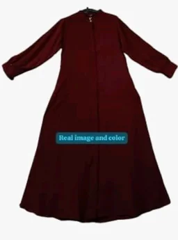 Mallika Women Modest Wear Front Open Abaya Burkha for Everyday use
- 2XL, Maroon