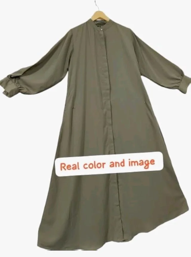 Mallika Women Modest Wear Front Open Abaya Burkha for Everyday use
- L, Khaki