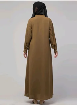 Mallika Women Modest Wear Front Open Abaya Burkha for Everyday use
- L, Gold Brown