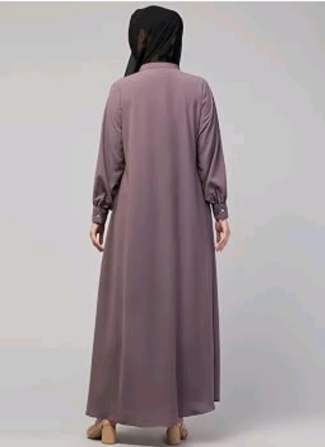 Mallika Women Modest Wear Front Open Abaya Burkha for Everyday use
- S, Dustry Purple
