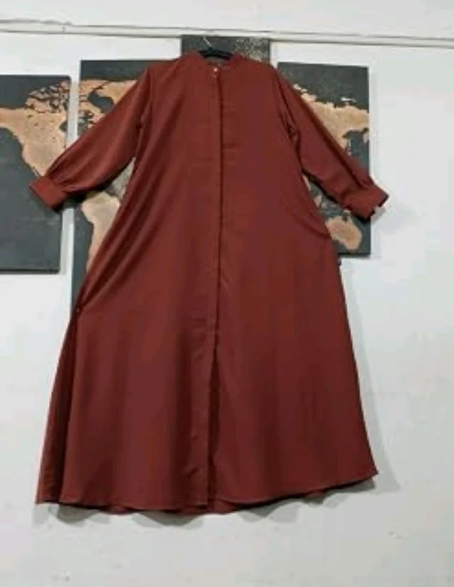 Mallika Women Modest Wear Front Open Abaya Burkha for Everyday use
- M, Rust