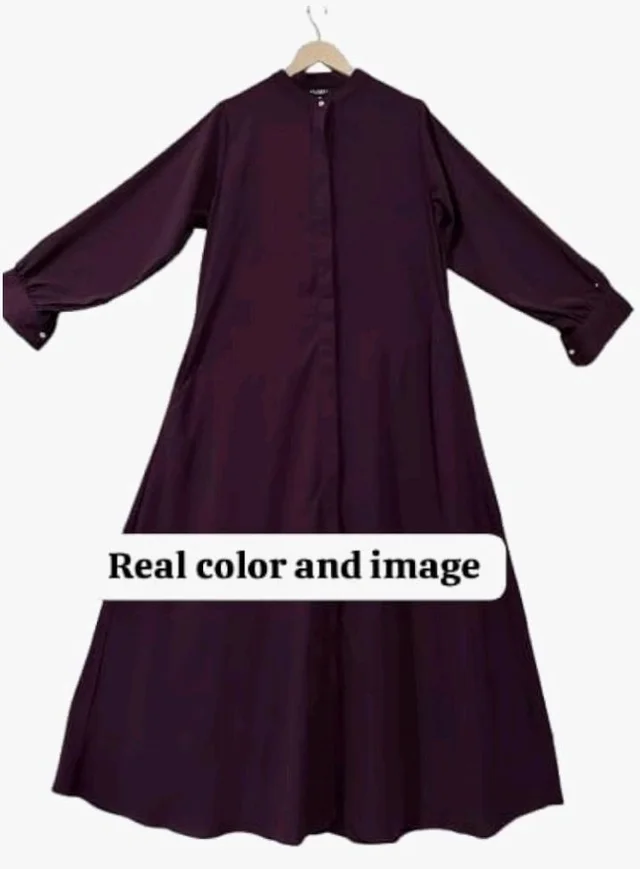 Mallika Women Modest Wear Front Open Abaya Burkha for Everyday use
- 2XL, Wine