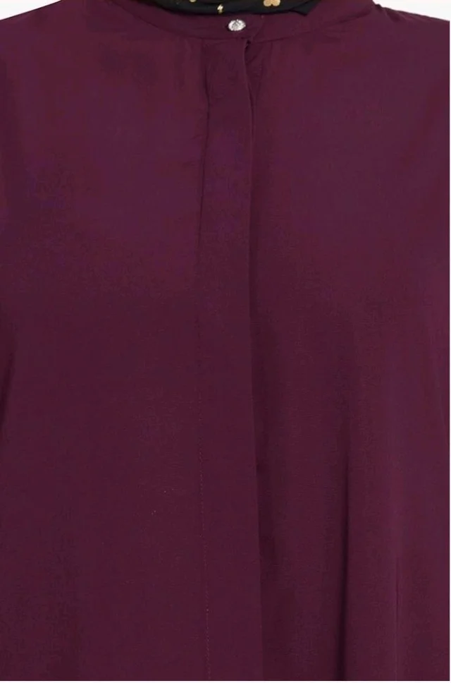 Mallika Women Modest Wear Front Open Abaya Burkha for Everyday use
- 2XL, Wine