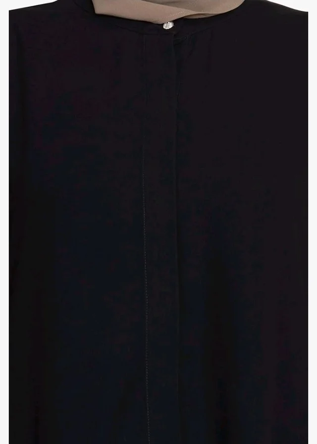 Mallika Women Modest Wear Front Open Abaya Burkha for Everyday use
- 2XL, Black