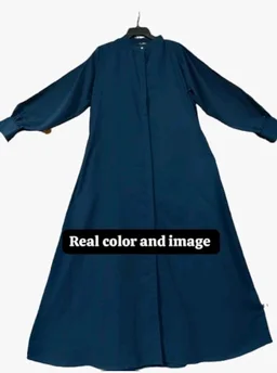 Mallika Women Modest Wear Front Open Abaya Burkha for Everyday use
- L, Teal