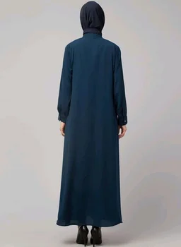 Mallika Women Modest Wear Front Open Abaya Burkha for Everyday use
- L, Teal
