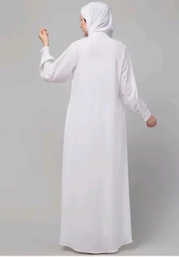 Mallika Women Modest Wear Front Open Abaya Burkha for Everyday use
- 2XL, white
