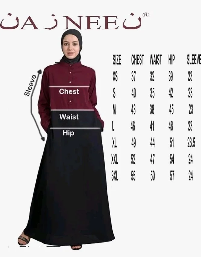 Mallika Women Modest Wear Nida Matt Front Open Zipper Abaya Burkha for Everyday use
- 2XL, Grey