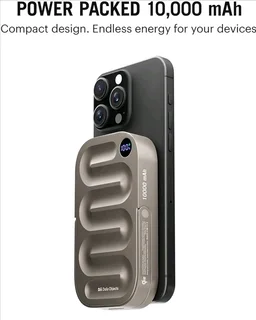 DAILY OBJECTS DailyObjects Loop Qi2 Certified 10000 Mah Mag-Safe Compatible Aluminium Wireless Power Bank|Fast Charging| Compatible with Samsung/OnePlus/iPhone 12/13/14/15/16/17/Pro Max|Pocket Size (Titanium)