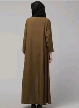 Mallika Women Modest Wear Nida Matt Front Open Zipper Abaya Burkha for Everyday use
- 2XL, Light Brown