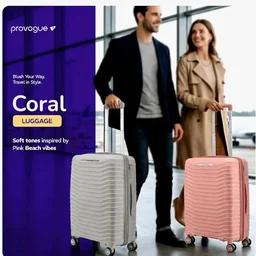 Provogue Coral Hard-Sided PP 65 Cm Trolley Bags for Travel Medium Size | Expandable Luggage Suitcase with 8 Wheels | Combination Lock | 5 Year Warranty (Tea Rose/Redwood)
50+ bought in past month