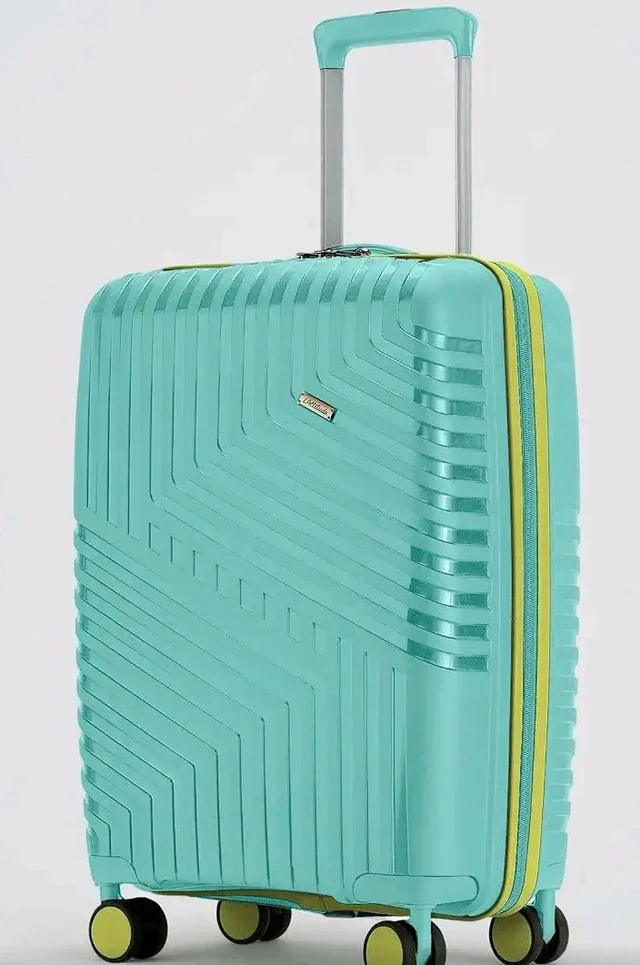 Core Cabin Suitcase 55 cm 20 inch Polypropylene Hard Trolley Bag, 8 Spinner Wheels, Recessed Number Lock, Lightweight Carry-On Luggage for Men & Women Aegean Blue/Meadow Yellow
100+ bought in past month