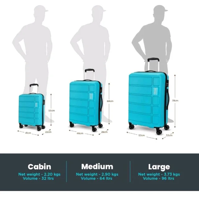 Kamiliant by American Tourister Medium Harrier Edge 8W 68 Cms Check-in (PP) Hard Sided 8 Wheels Spinner Luggage/Suitcase/Trolley Bag (Coral Blue) (Double Wheel)
100+ bought in past month