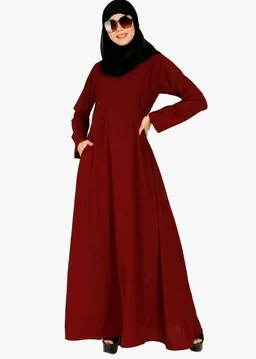 Women’s A-Line Inner Abaya Dress With Side Pocket (BT-ALA- 002)
- S, Maroon