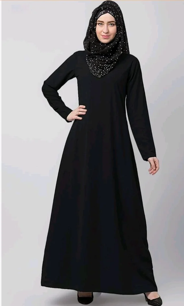 Women’s A-Line Inner Abaya Dress With Side Pocket (BT-ALA- 002)
- S, Black