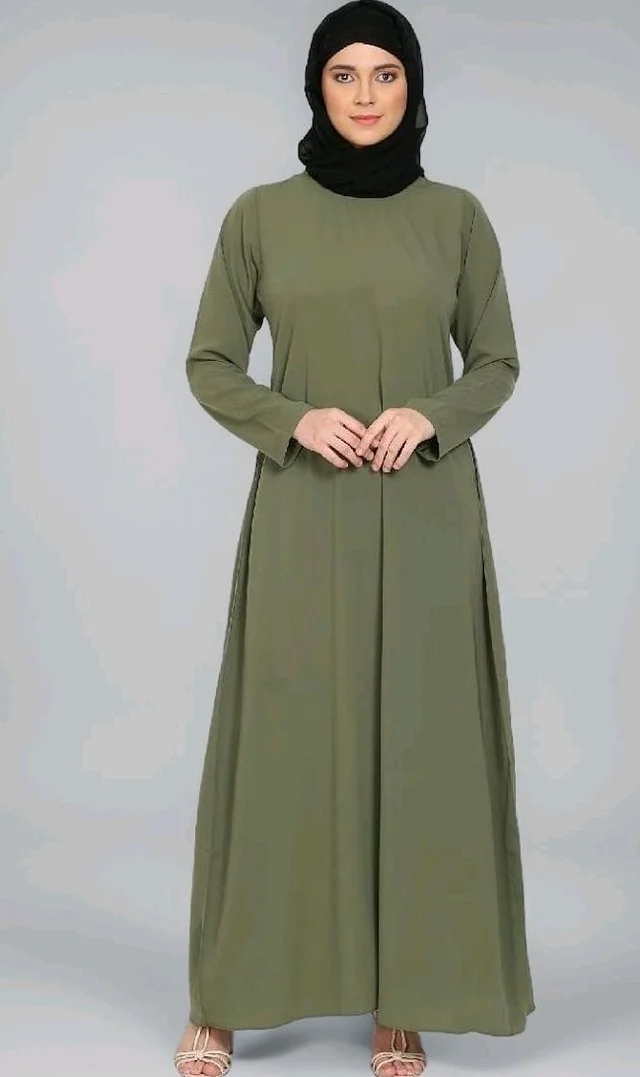 Women’s A-Line Inner Abaya Dress With Side Pocket (BT-ALA- 002)
- L, Jade Green