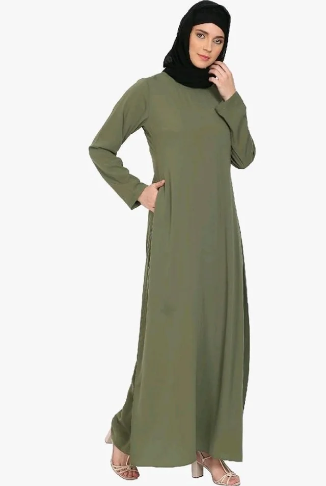 Women’s A-Line Inner Abaya Dress With Side Pocket (BT-ALA- 002)
- L, Jade Green