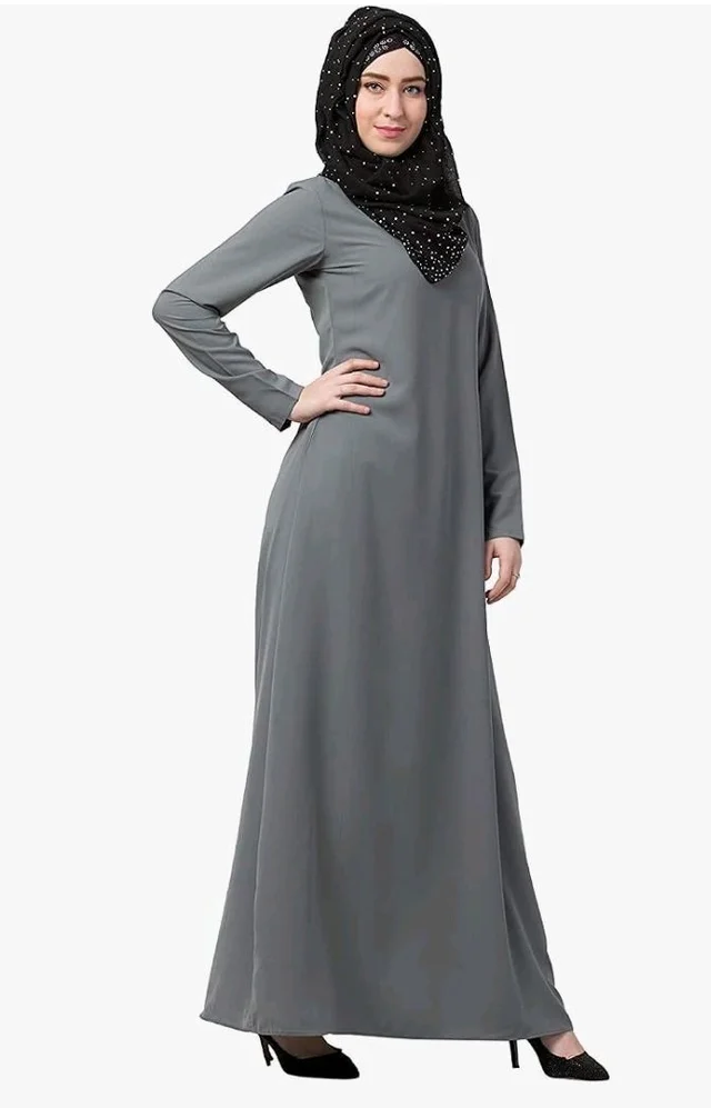 Women’s A-Line Inner Abaya Dress With Side Pocket (BT-ALA- 002)
- M, Grey