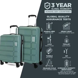Kamiliant by American Tourister Small Harrier Edge 8W 56 Cms Cabin (PP) Hard Sided 8 Wheels Spinner Luggage/Suitcase/Trolley Bag (Slate Grey) (Double Wheel)
