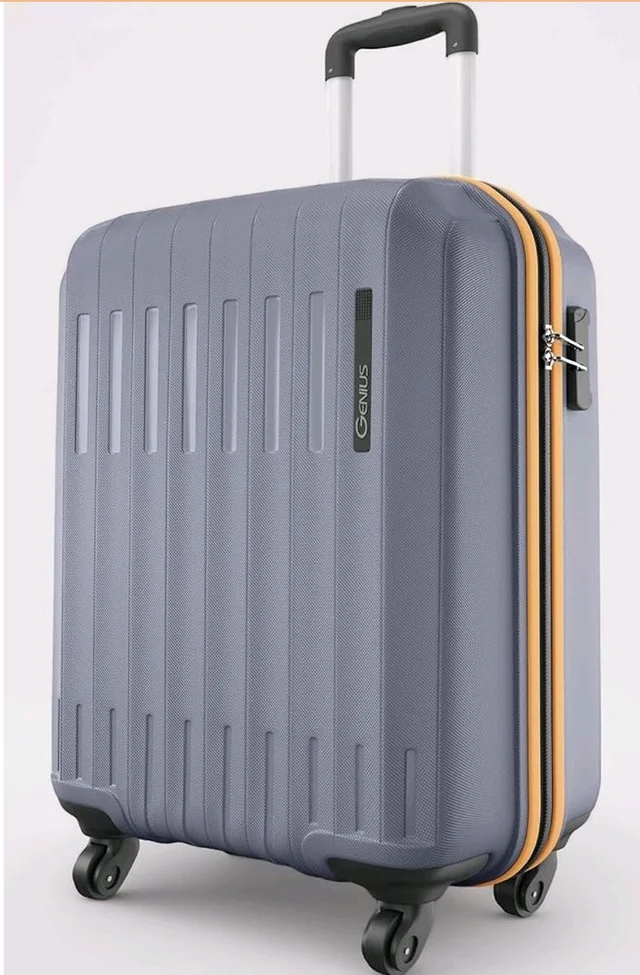 Safari Genius Alley 55cm Cabin Trolley Bag Hard Case Polypropylene, 4 Spinner Wheels, 360 Degree Wheeling Carry on Luggage, Travel Bag, Suitcase,