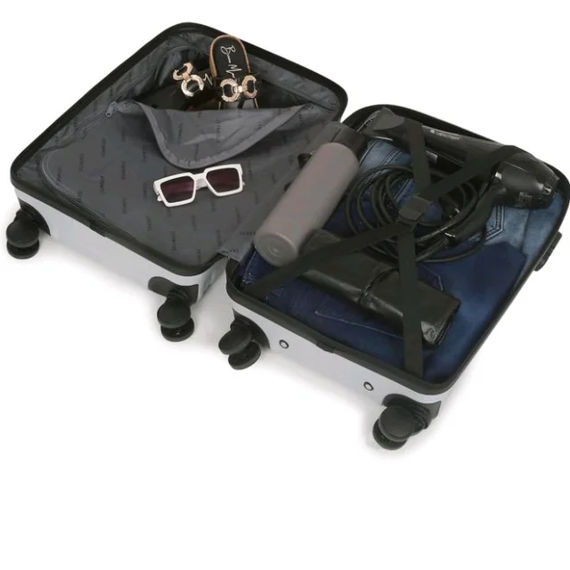 TEAKWOOD LEATHERS Unisex 8 Wheels Trolley Bag, Hard Cabin with Zipper Closure, Adjustable Push Button & Cross Side Strap, Lock System 360 Degree (55 CM, Metallic Silver)
100+ bought in past month