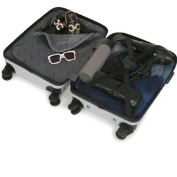TEAKWOOD LEATHERS Unisex 8 Wheels Trolley Bag, Hard Cabin with Zipper Closure, Adjustable Push Button & Cross Side Strap, Lock System 360 Degree (55 CM, Metallic Silver)
100+ bought in past month