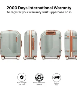 uppercase Vector Trolley Bag Small Size 55cm, Hardsided Suitcase (Green)
Anti-Theft Zippers | 8 Smooth-Rolling Spinner Wheels | TSA-Approved Lock | 5.5 Years Warranty | Durable Polycarbonate Shell
100+ bought in past month