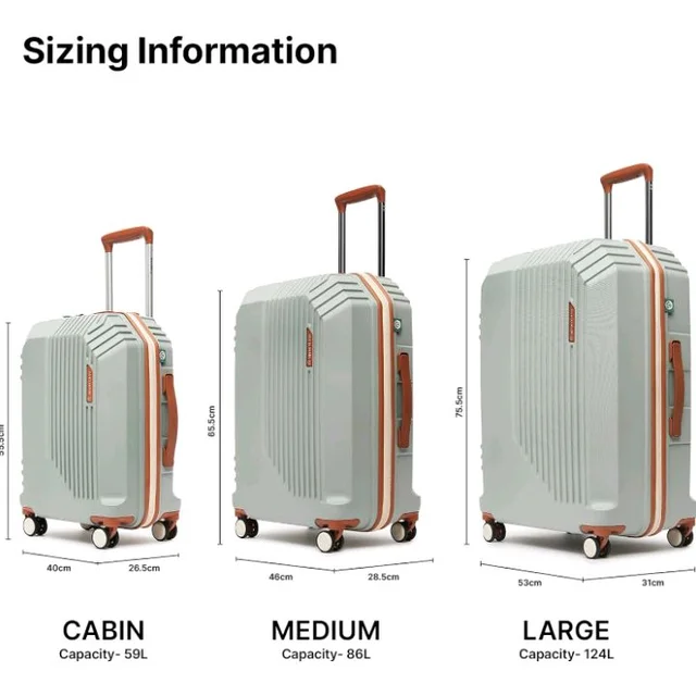 uppercase Vector Trolley Bag Small Size 55cm, Hardsided Suitcase (Green)
Anti-Theft Zippers | 8 Smooth-Rolling Spinner Wheels | TSA-Approved Lock | 5.5 Years Warranty | Durable Polycarbonate Shell
100+ bought in past month