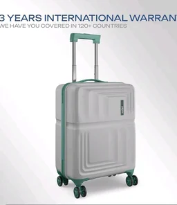 Safari Roma Hard Luggage Trolley Bag with 8 Wheels Cabin Size Carry on Suitcase - Fog Grey