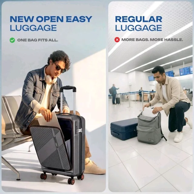 Safari Aeon Cabin Luggage with Laptop Compartment, Gun Metal
Laptop Compartment
